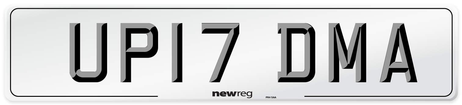 UP17 DMA Number Plate from New Reg